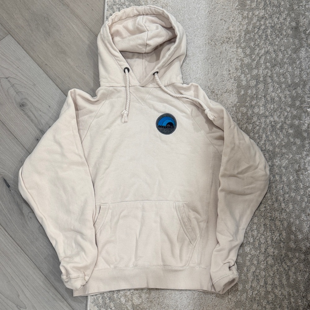 Cream Hoodie with Logo